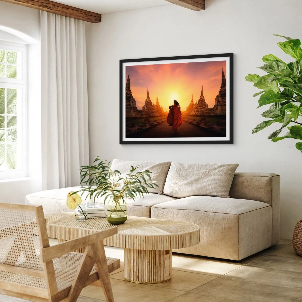 Plagát v čiernom ráme - V kľude večnosťou - 50x40 cm