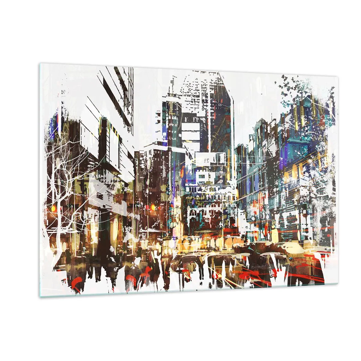 Obraz na skle - Trblietavé mesto - 120x80 cm