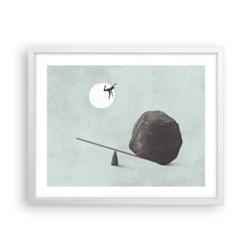 Plagát v bielom ráme - Splnený sen - 50x40 cm