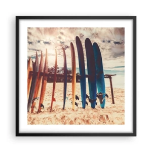 Plagát v čiernom ráme - Dobrú noc, tak zajtra. - 50x50 cm