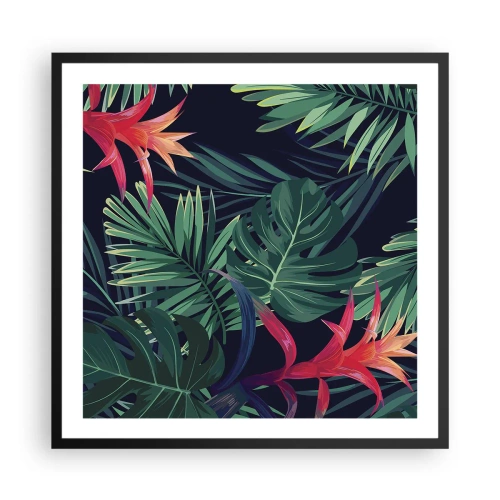 Plagát v čiernom ráme - Vzplanúť v zelenom - 60x60 cm