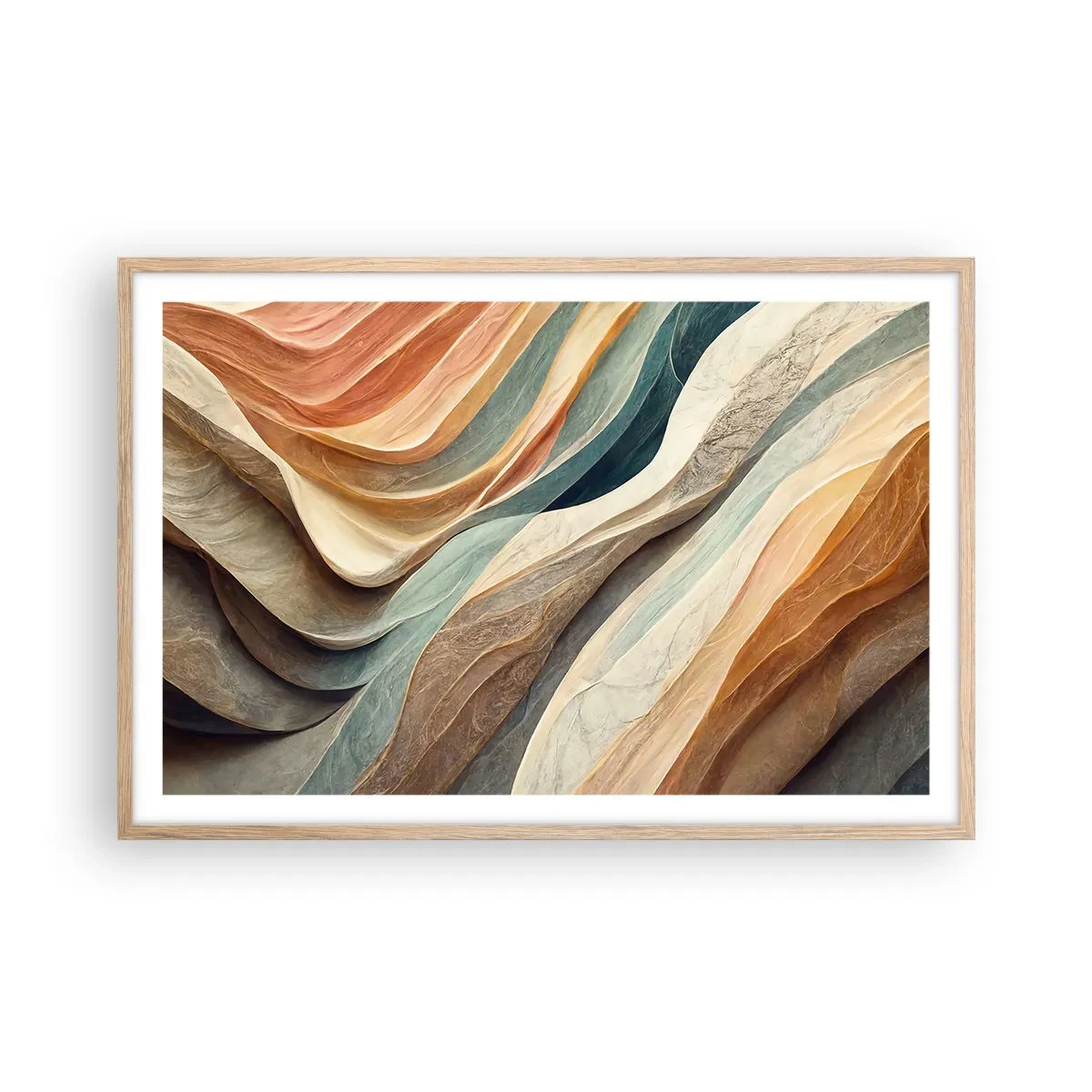 Plagát v ráme zo svetlého duba - Okamih pred zmenou - 91x61 cm