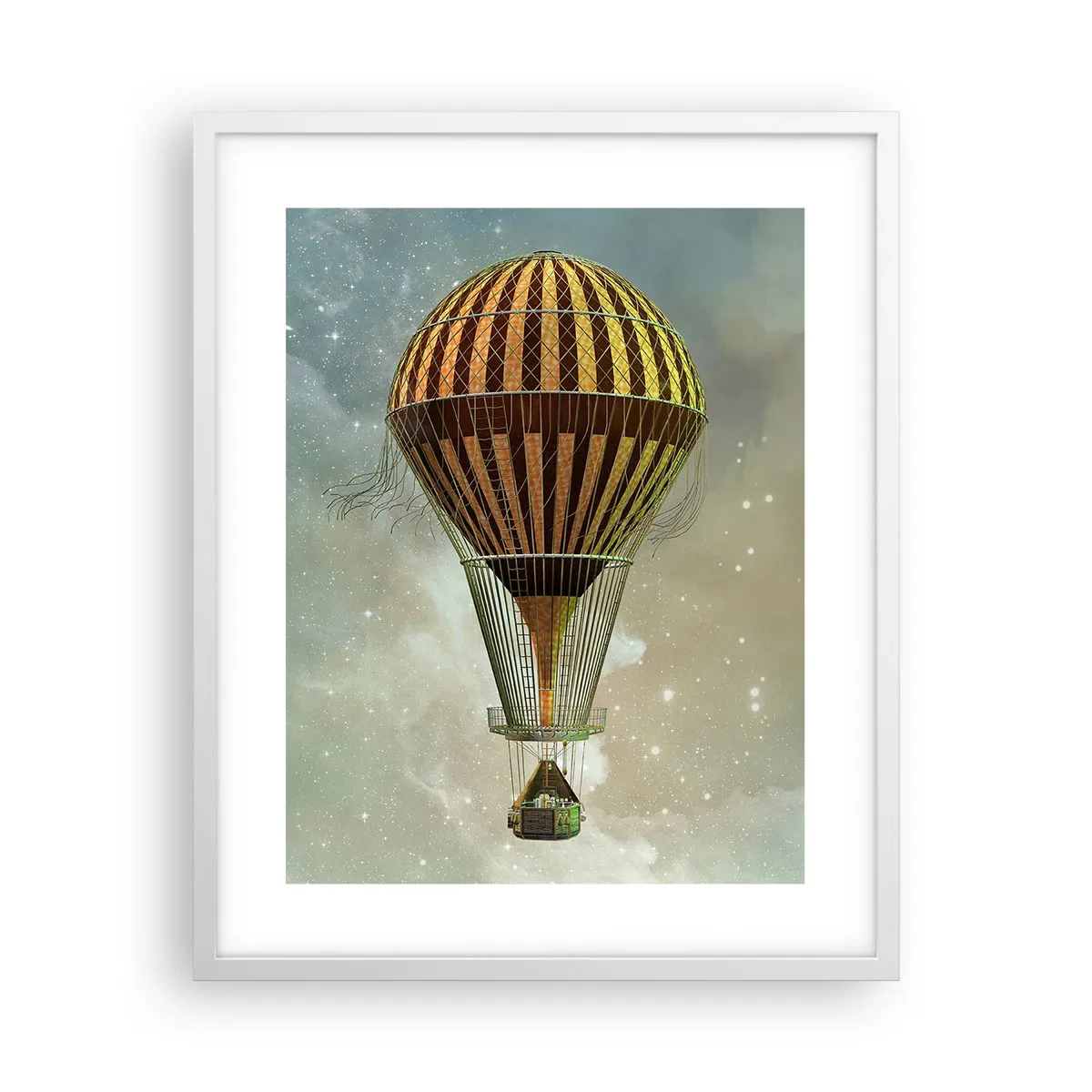 Plagát v bielom ráme - Priekopnícke lety - 40x50 cm