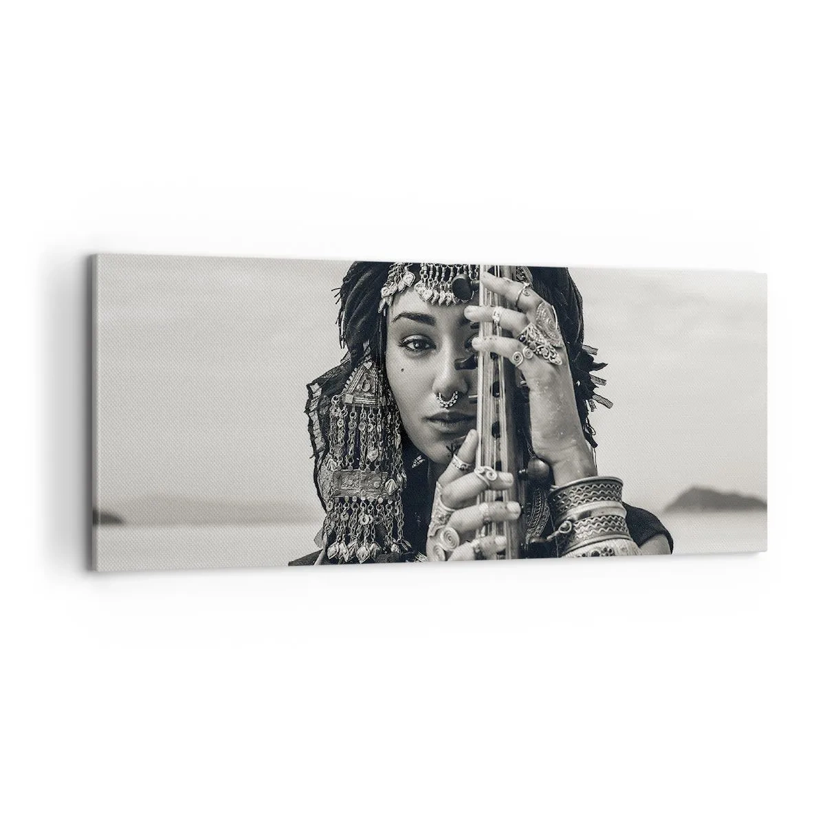 Obraz na plátne - Samotná hudba orientu - 100x40 cm