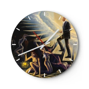 Nástenné hodiny - Dantovo putovanie k svetlu - 40x40 cm