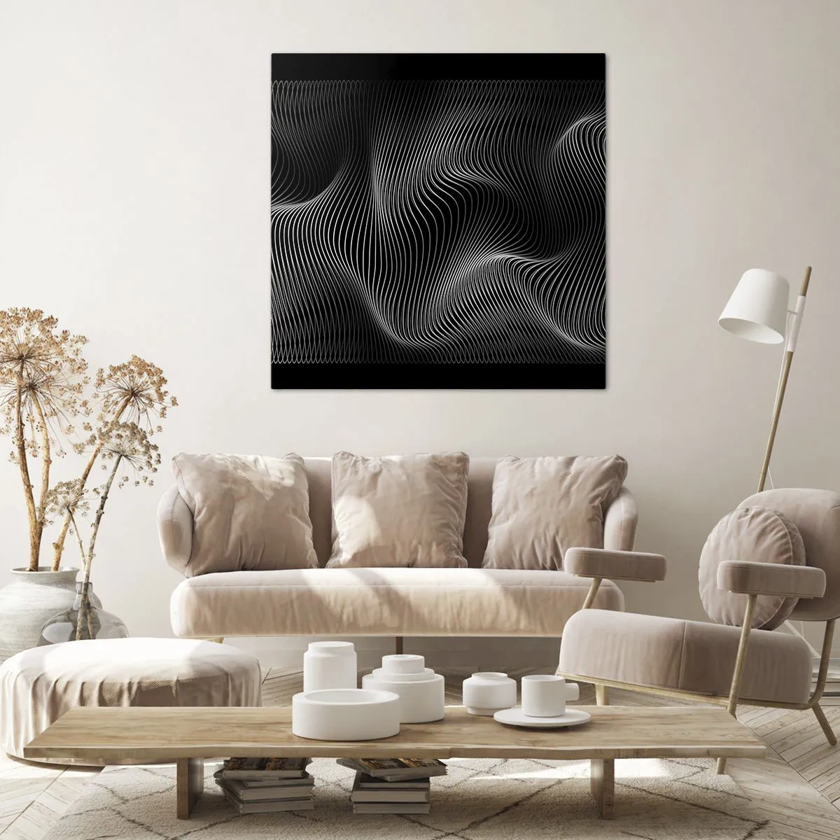 Obraz na plátne - Tanec svetla v priestore - 60x60 cm
