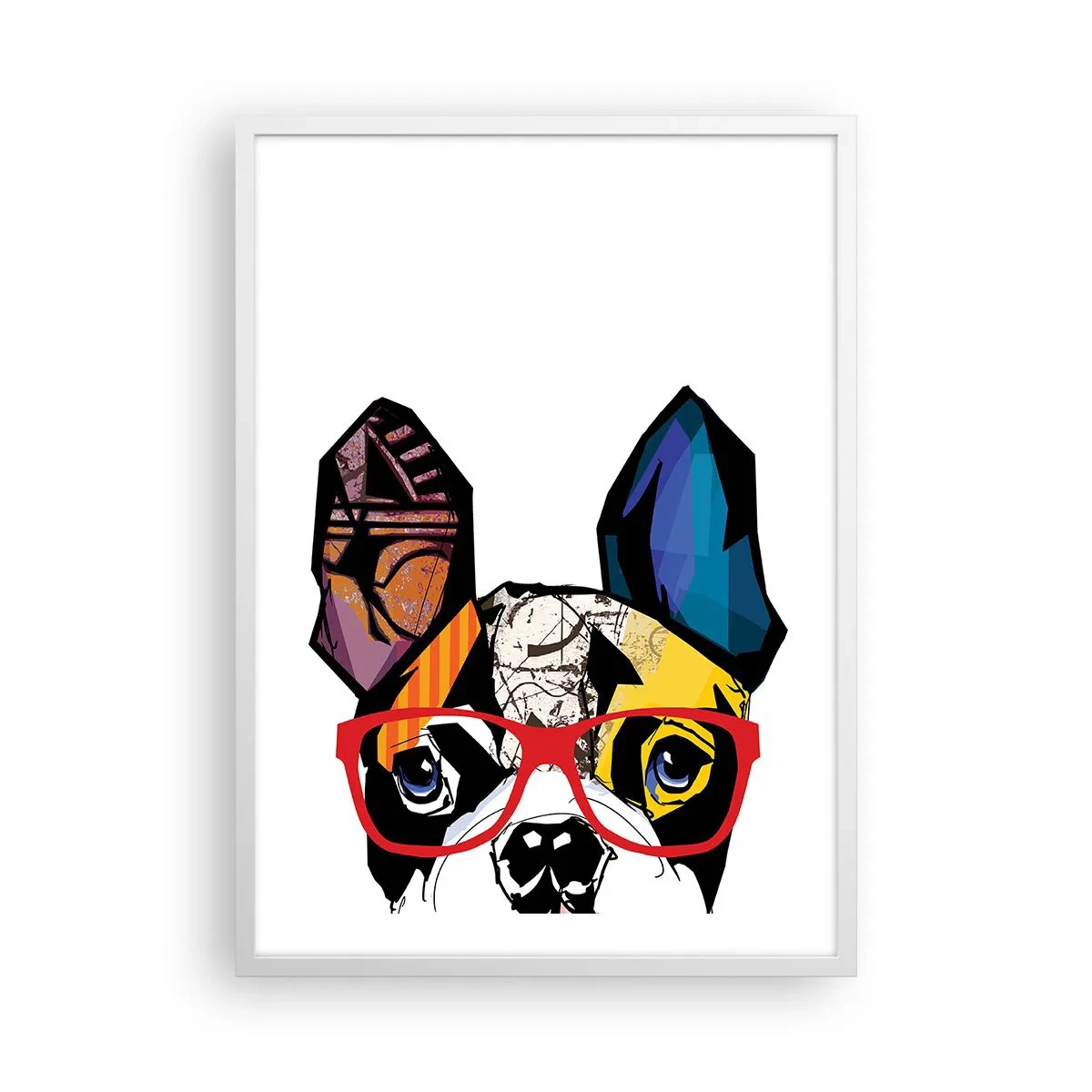 Plagát v bielom ráme - Intelektuál - 50x70 cm