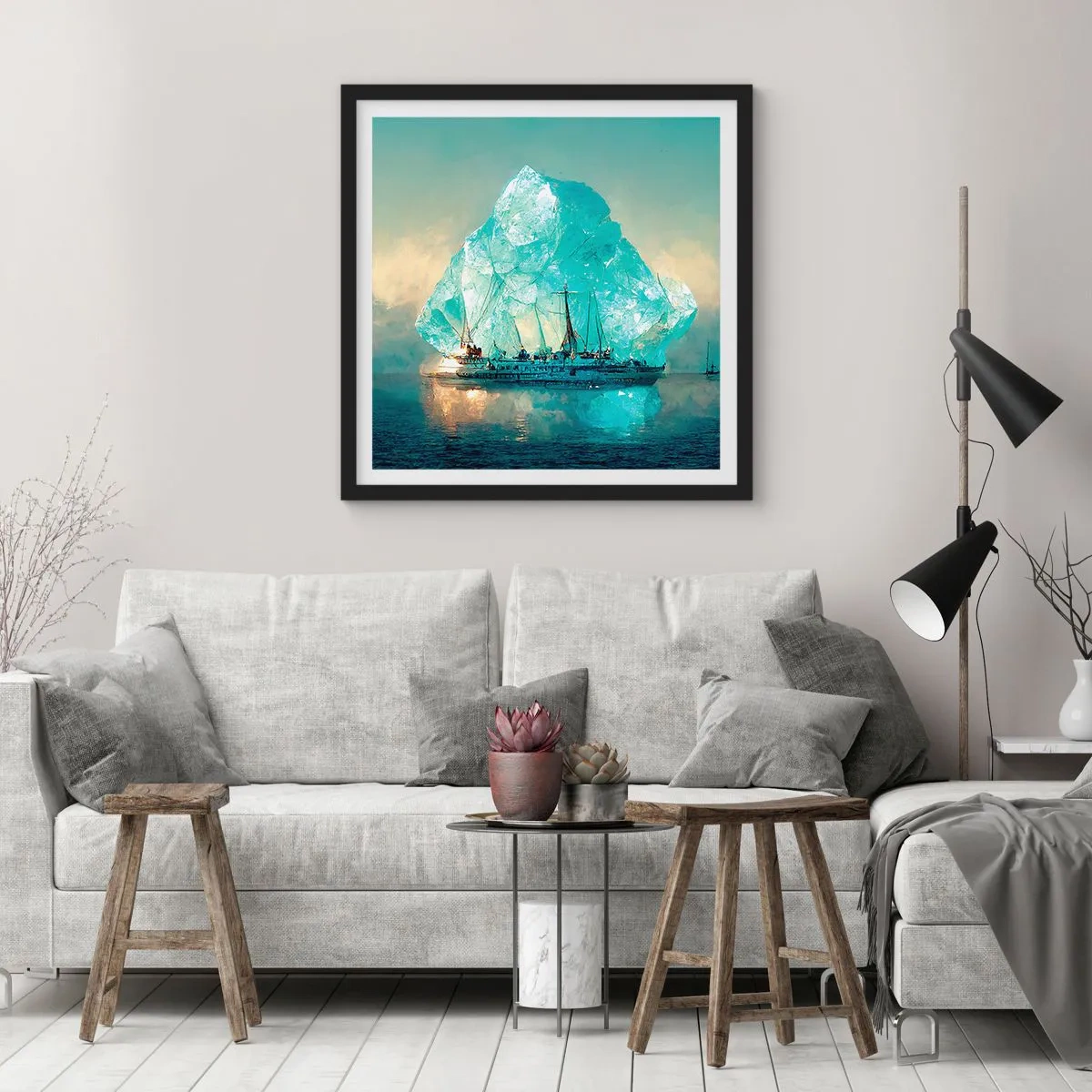 Plagát v čiernom ráme - Arktický briliant - 50x50 cm