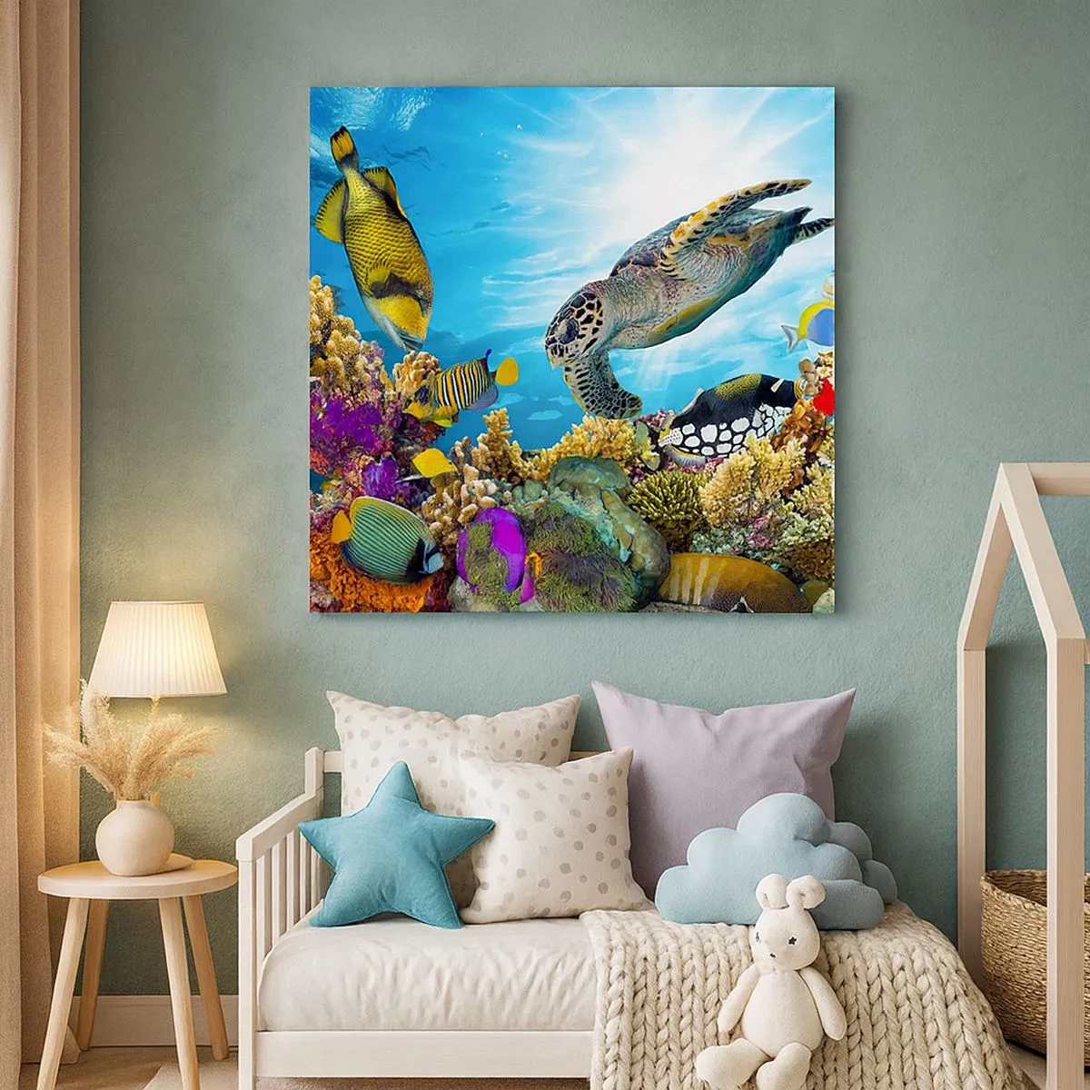 Obraz na plátne - Koralová promenáda - 30x30 cm