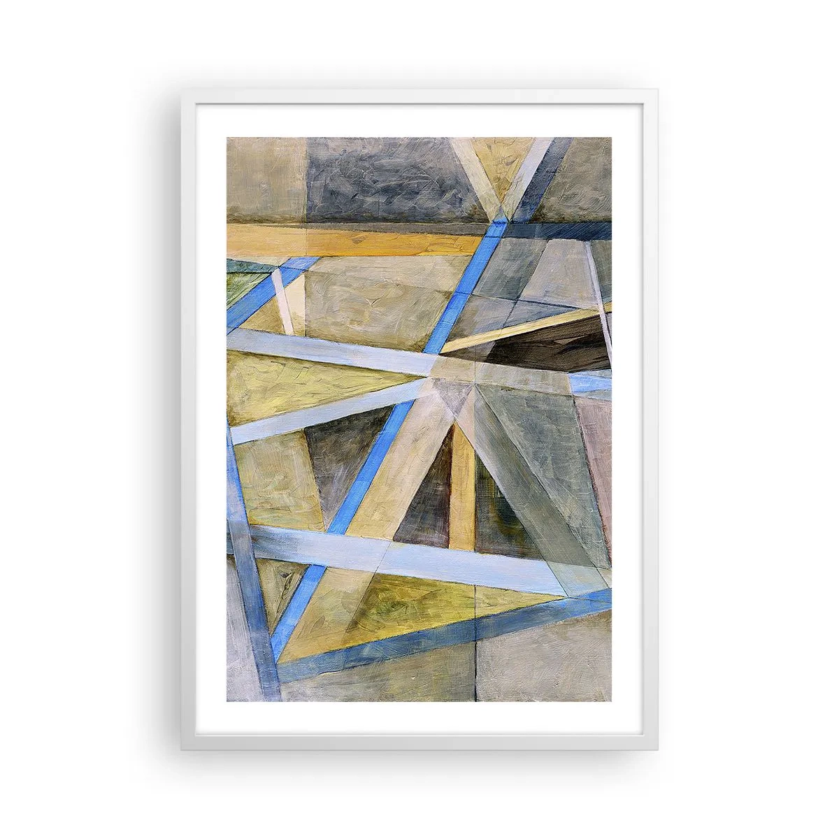 Plagát v bielom ráme - Priamo alebo diagonálne? - 50x70 cm