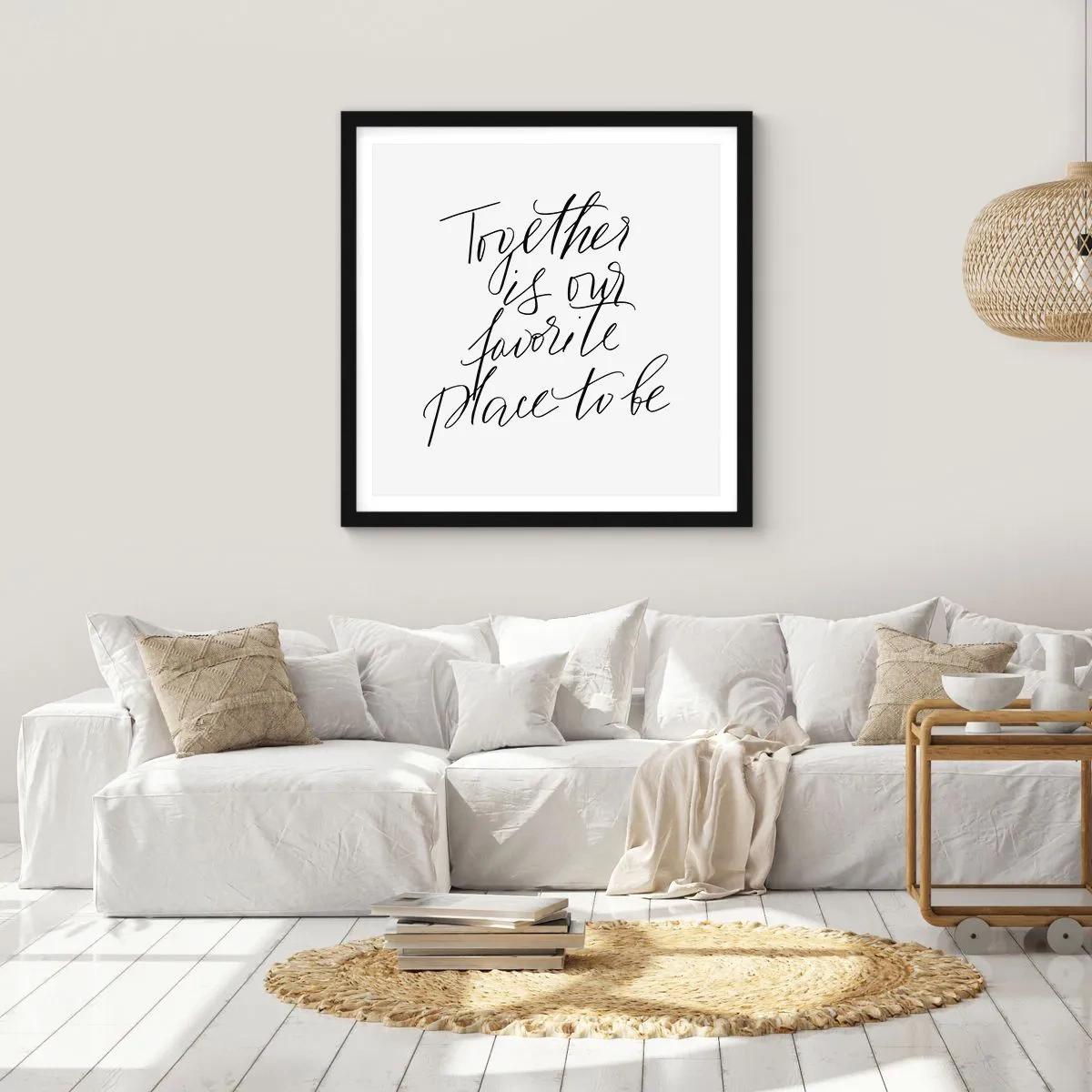 Plagát v čiernom ráme - Cítite to tiež? - 60x60 cm