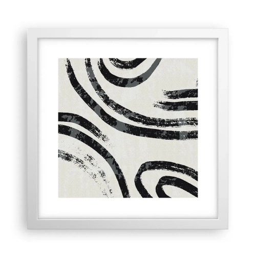 Plagát v bielom ráme - Napoly zastavený - 30x30 cm