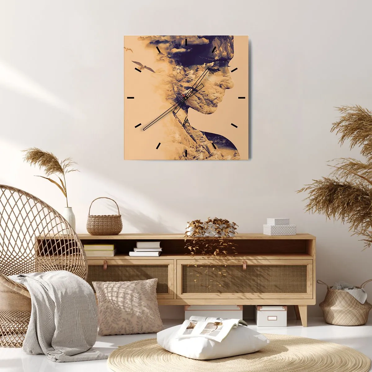 Nástenné hodiny - Krásna od prírody - 40x40 cm