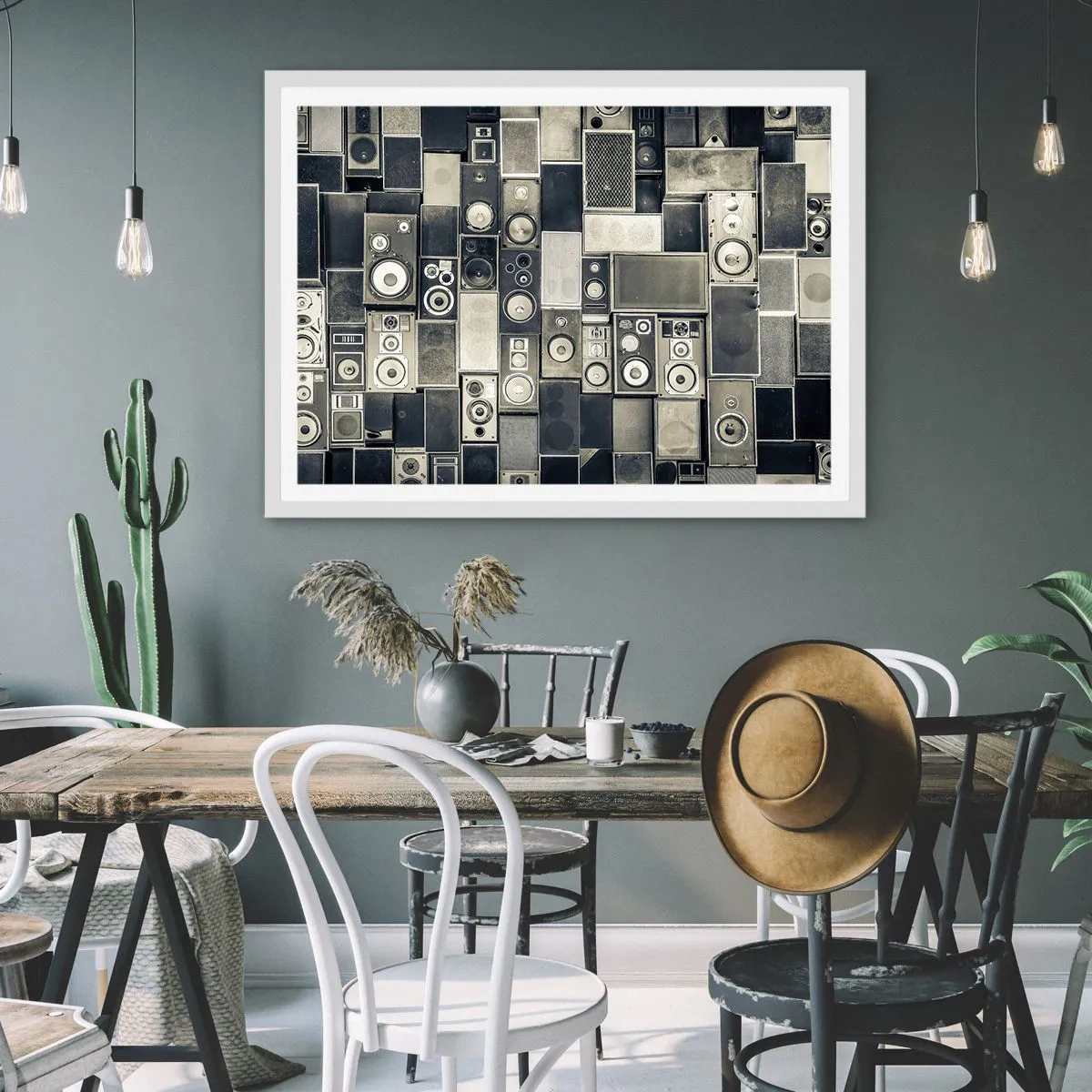 Plagát v bielom ráme - A všetko je v pohode - 100x70 cm