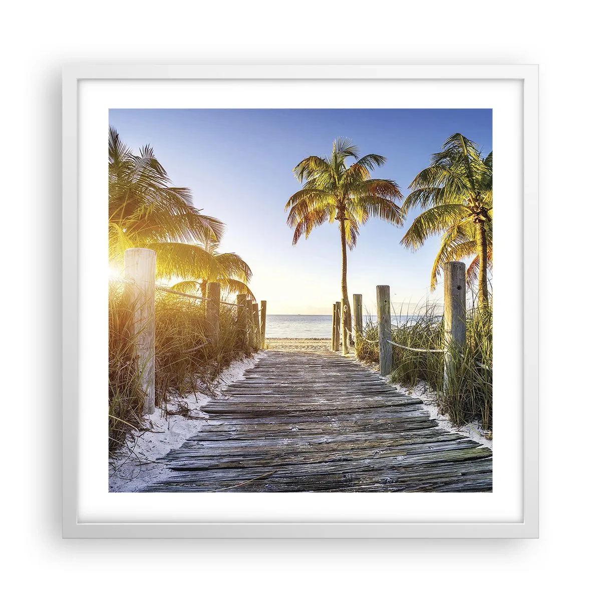 Plagát v bielom ráme - Priamo do raja - 50x50 cm
