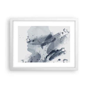 Plagát v bielom ráme - Štúdia o povahe vody - 40x30 cm