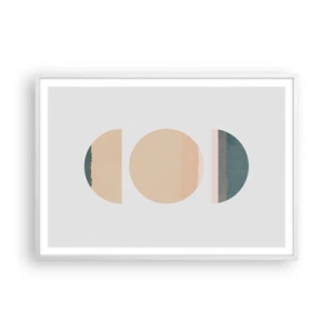 Plagát v bielom ráme - Kruh za kruhom - 100x70 cm