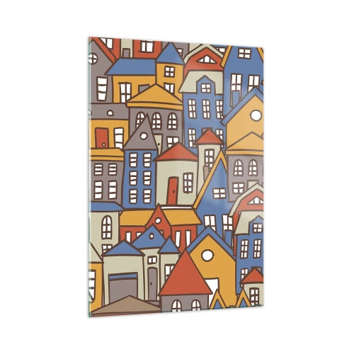 Obraz na skle - Za domom dom - 50x70 cm
