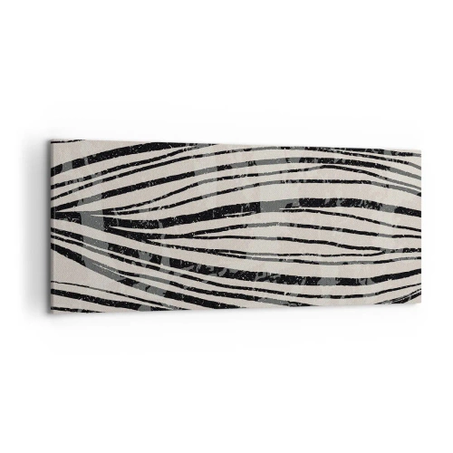 Obraz na plátne - Močiar s líniami - 120x50 cm