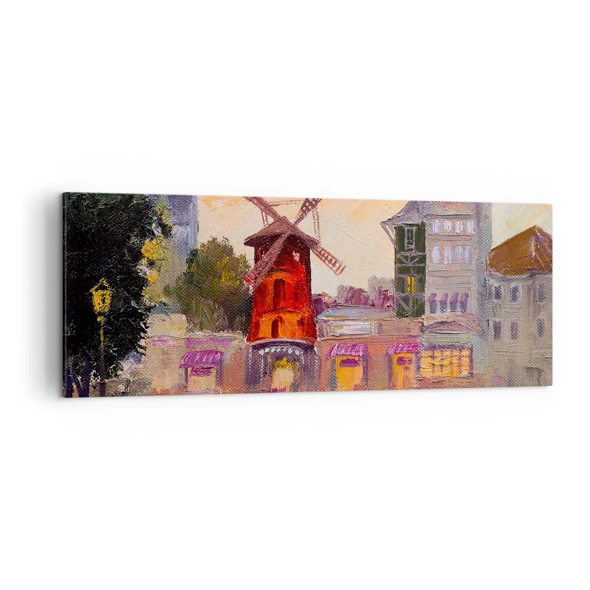 Obraz na plátne - Parížske ikony – Moulin Rouge - 140x50 cm
