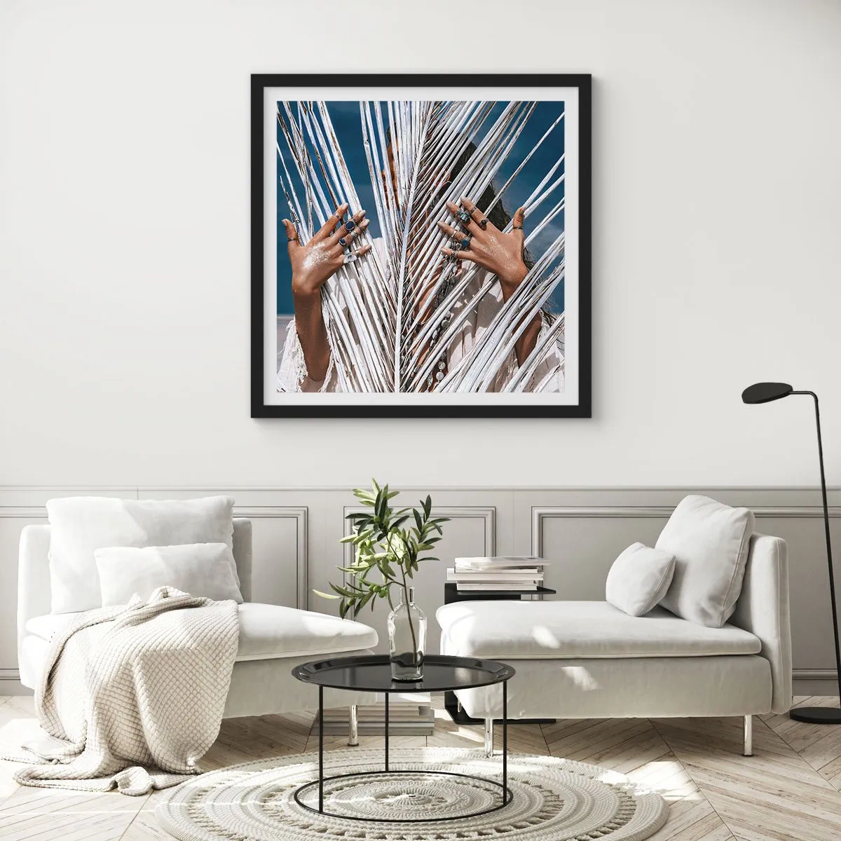 Plagát v čiernom ráme - Šamanové dievča? - 50x50 cm