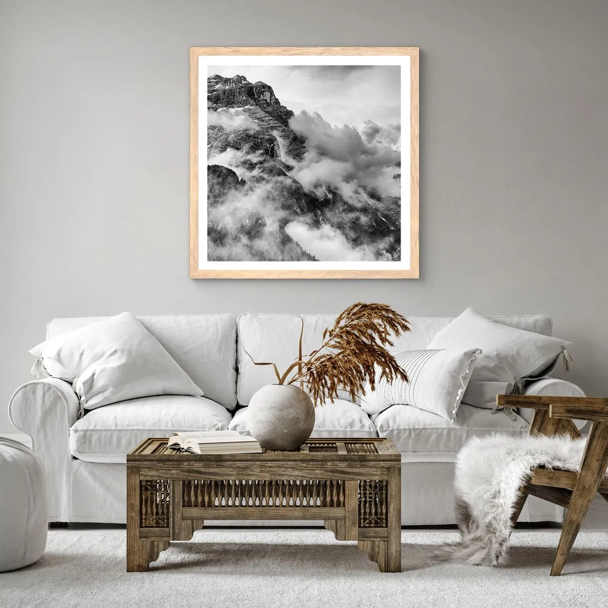 Plagát v ráme zo svetlého duba - Krásne a kruté - 40x40 cm