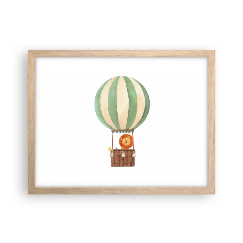 Plagát v ráme zo svetlého duba - Leonove cesty - 40x30 cm