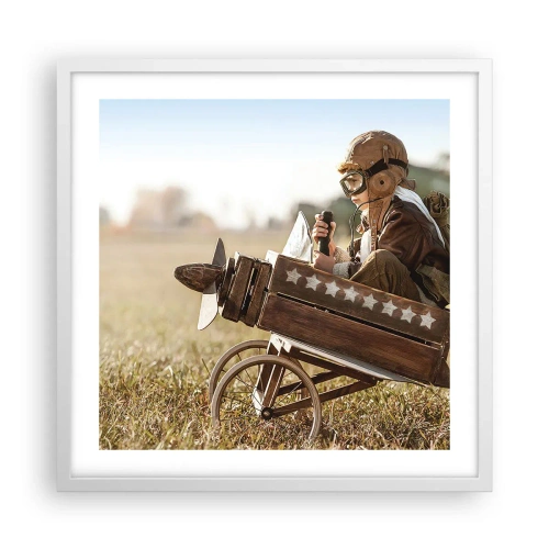 Plagát v bielom ráme - Štart do snov - 50x50 cm