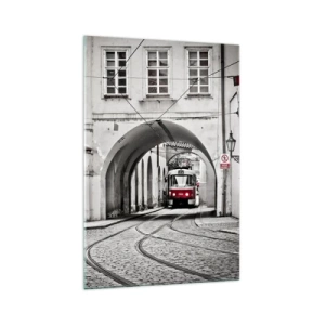 Obraz na skle - Mestským labyrintom - 70x100 cm