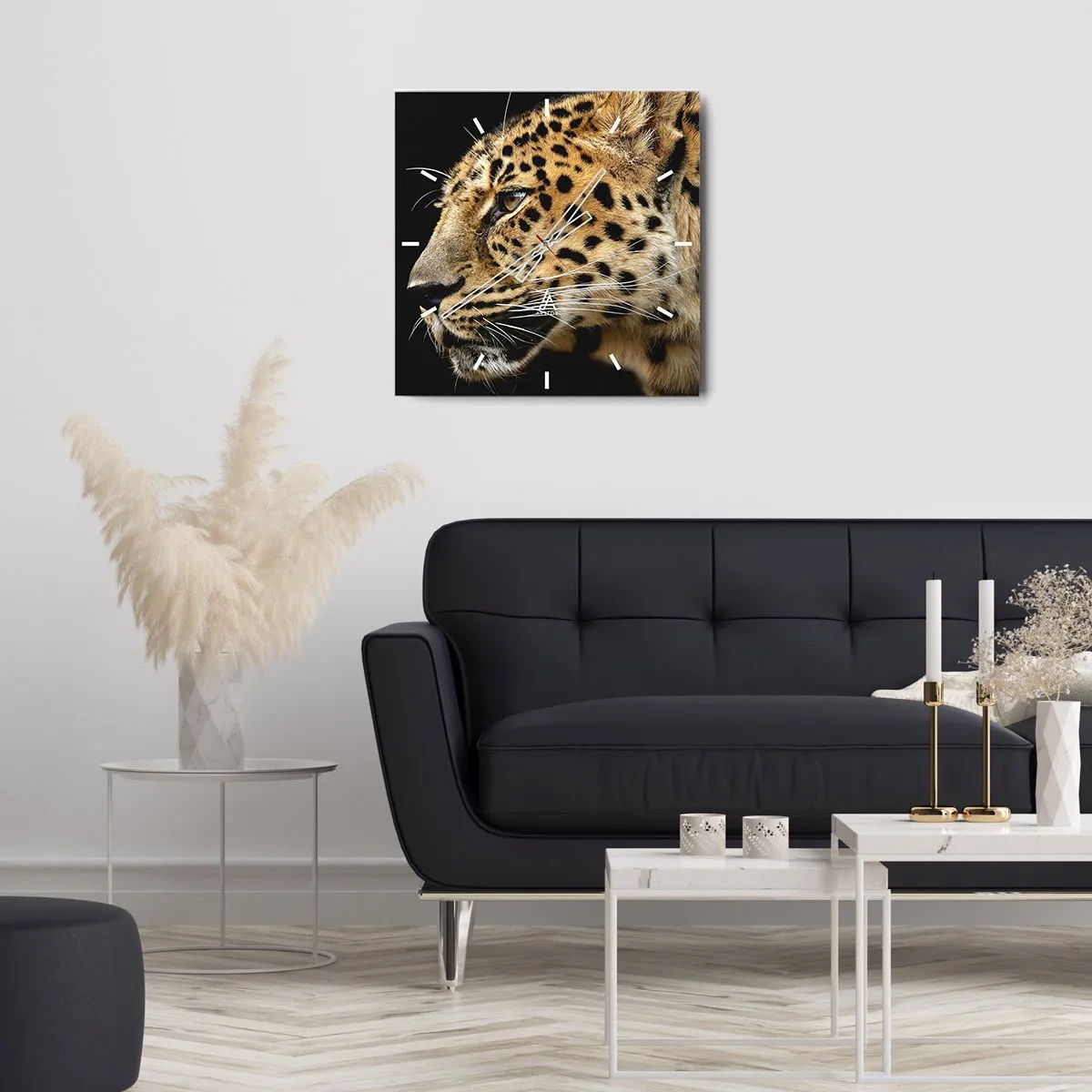 Nástenné hodiny - Pokojný, sústredený, pripravený - 40x40 cm