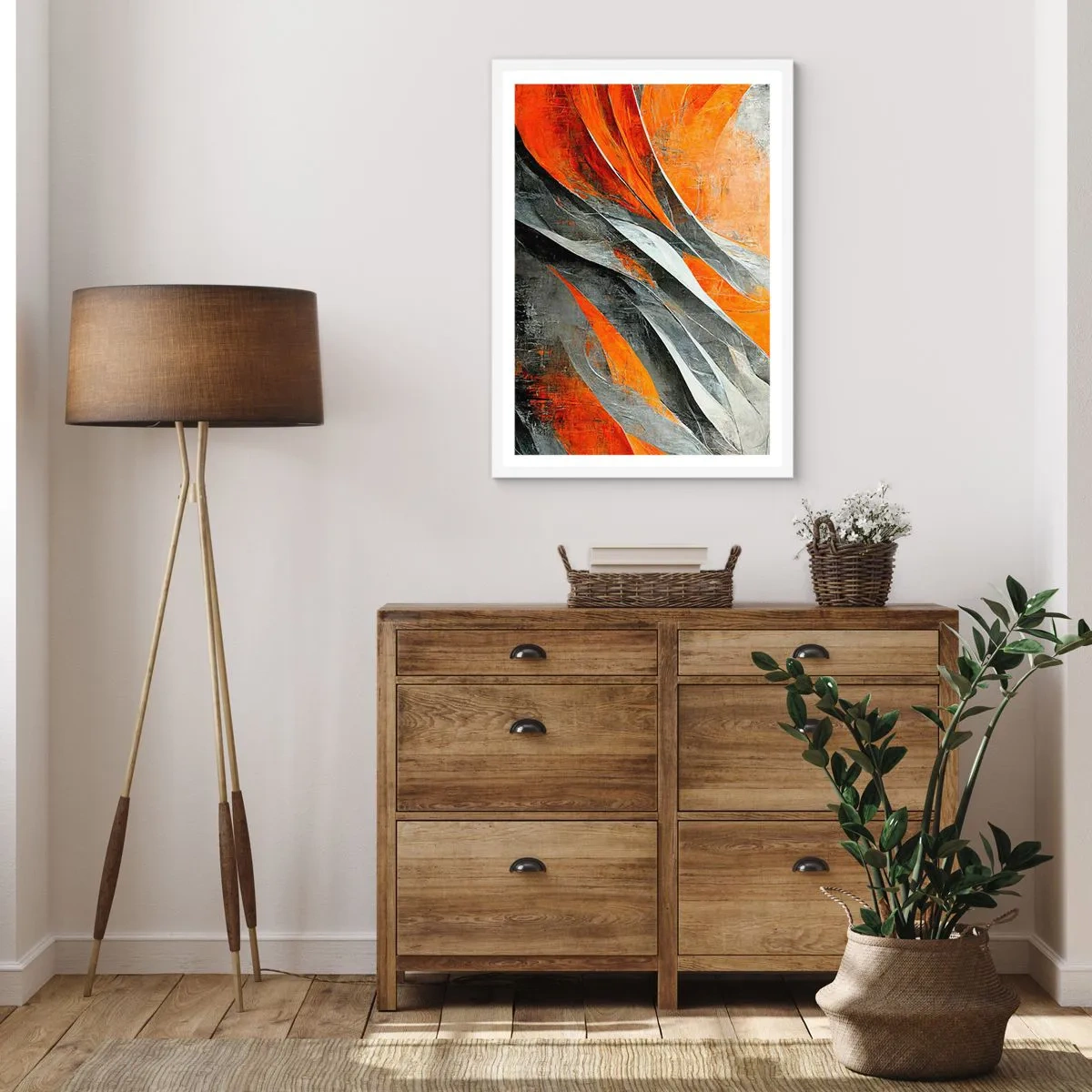 Plagát v bielom ráme - Žiar a chlad - 40x50 cm