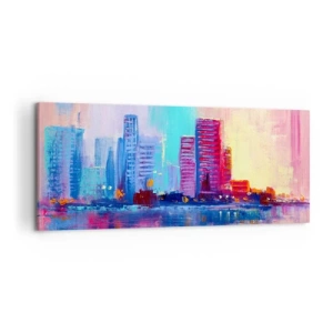 Obraz na plátne - Vykúpané vo farbách - 120x50 cm
