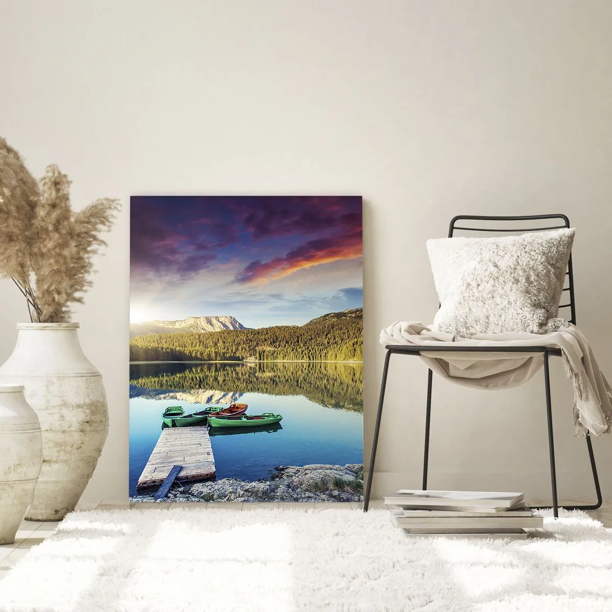 Obraz na skle - Pri vode hladkej ako zrkadlo - 70x100 cm