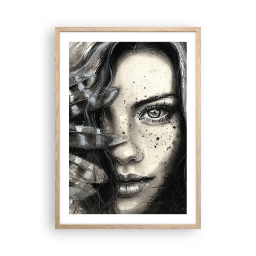 Plagát v ráme zo svetlého duba - Divoká krása - 50x70 cm