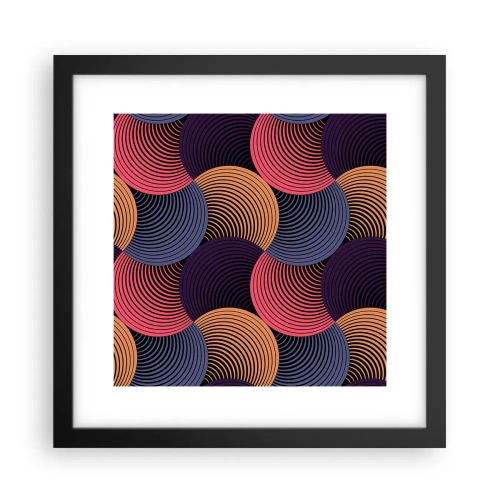 Plagát v čiernom ráme - V kruhovom rytme - 30x30 cm