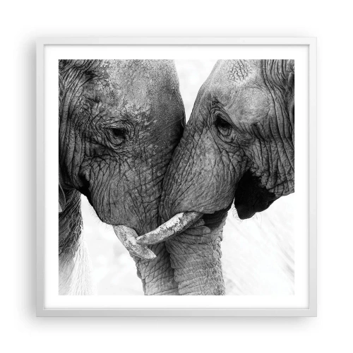 Plagát v bielom ráme - Úprimné vyznanie - 60x60 cm