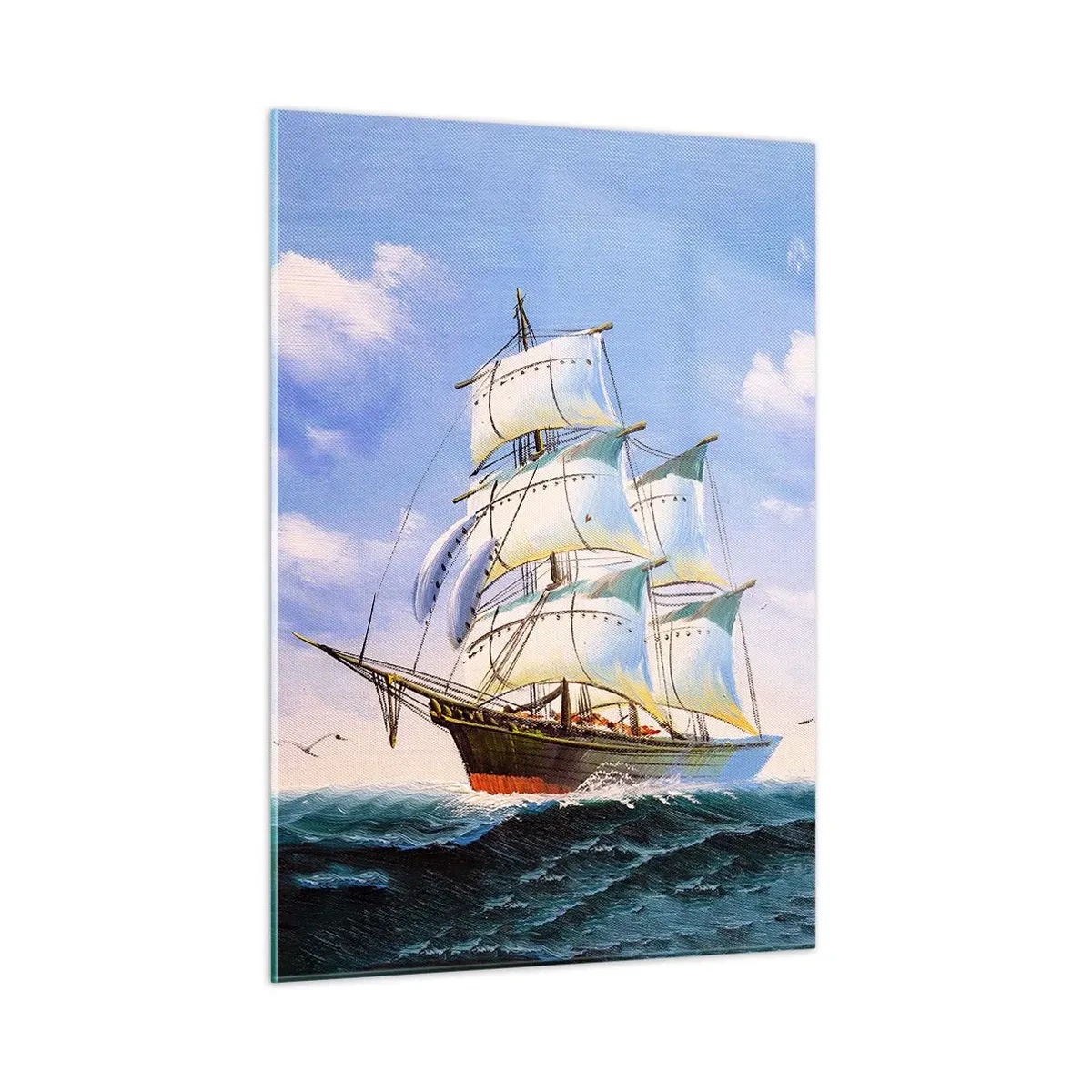 Obraz na skle - Hrdo s vetrom - 50x70 cm