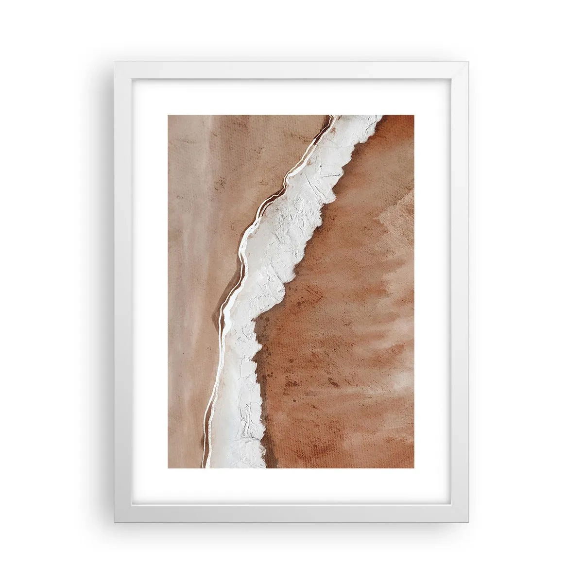 Plagát v bielom ráme - V zemitých farbách - 30x40 cm