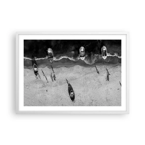 Plagát v bielom ráme - Ešte na brehu… - 70x50 cm