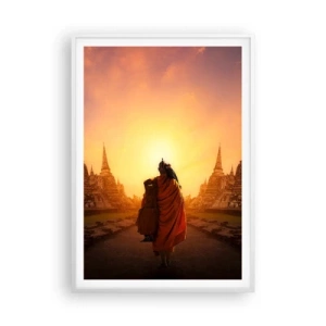 Plagát v bielom ráme - V kľude večnosťou - 70x100 cm