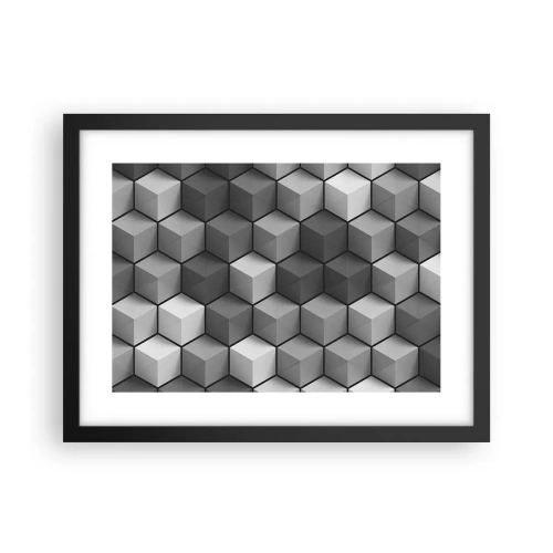 Plagát v čiernom ráme - Kubistické puzzle - 40x30 cm