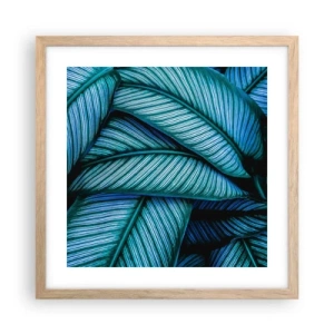 Plagát v ráme zo svetlého duba - Čiary života - 40x40 cm