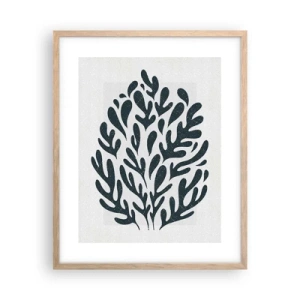Plagát v ráme zo svetlého duba - Tvary prírody - 40x50 cm