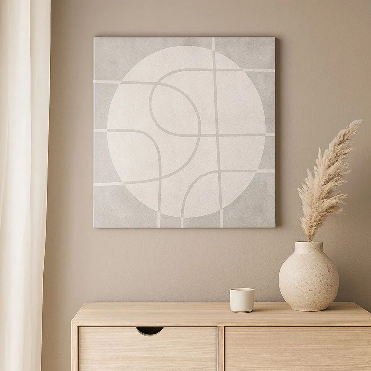 Obraz na plátne - Kruhovo a priamo - 30x30 cm
