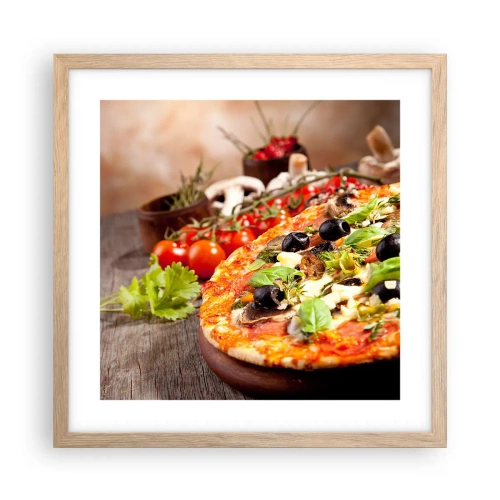 Plagát v ráme zo svetlého duba - Z telurických zložiek - 40x40 cm
