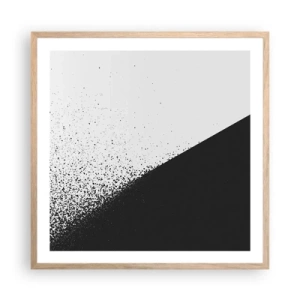 Plagát v ráme zo svetlého duba - Rýchlejšie a rýchlejšie, viac a viac - 60x60 cm