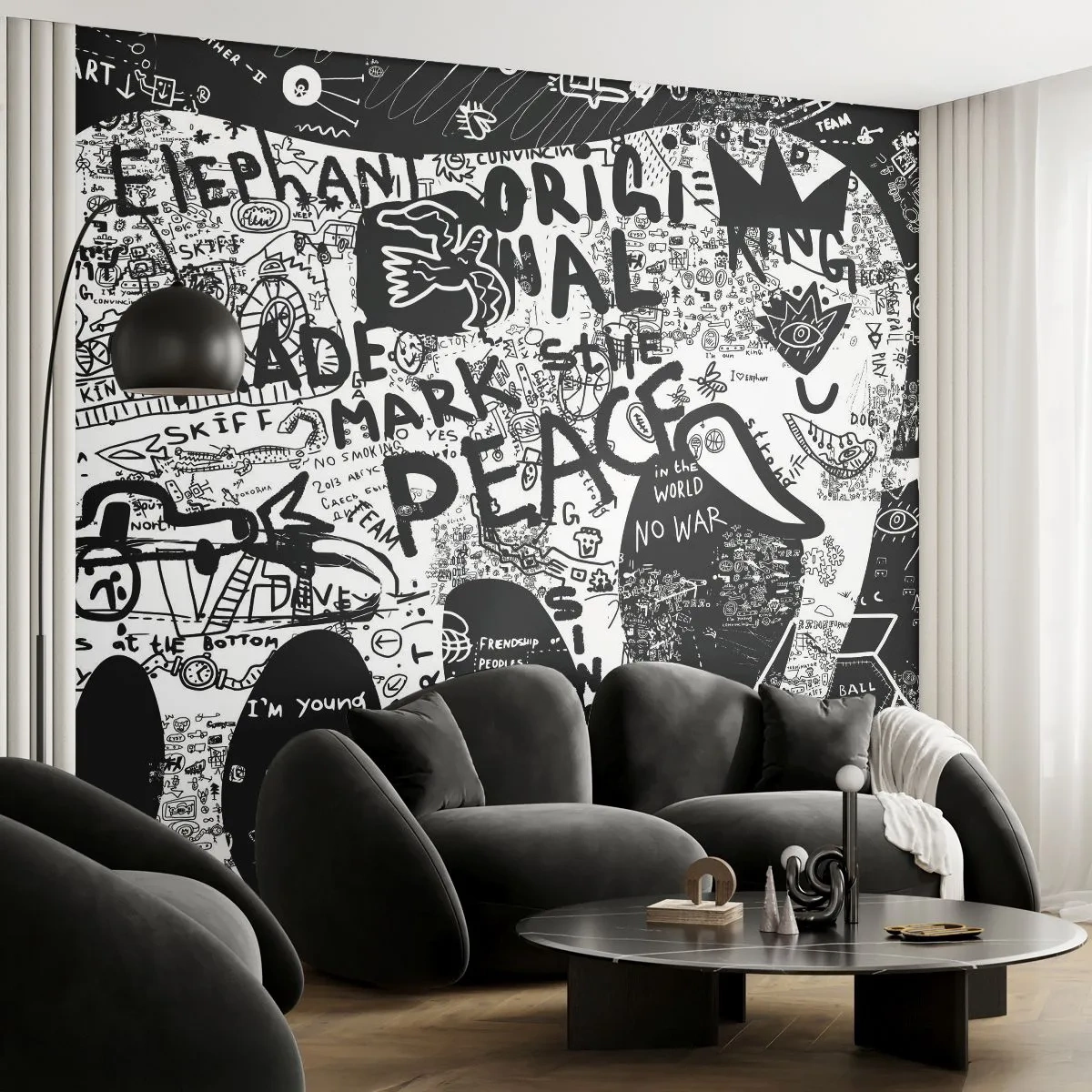 Fototapeta Premium Canvas - Bohatý svet ulice - Graffiti, Kus, Grafika - 250x175 cm