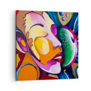 Obraz na plátne - Dotknúť sa farbou - 50x50 cm