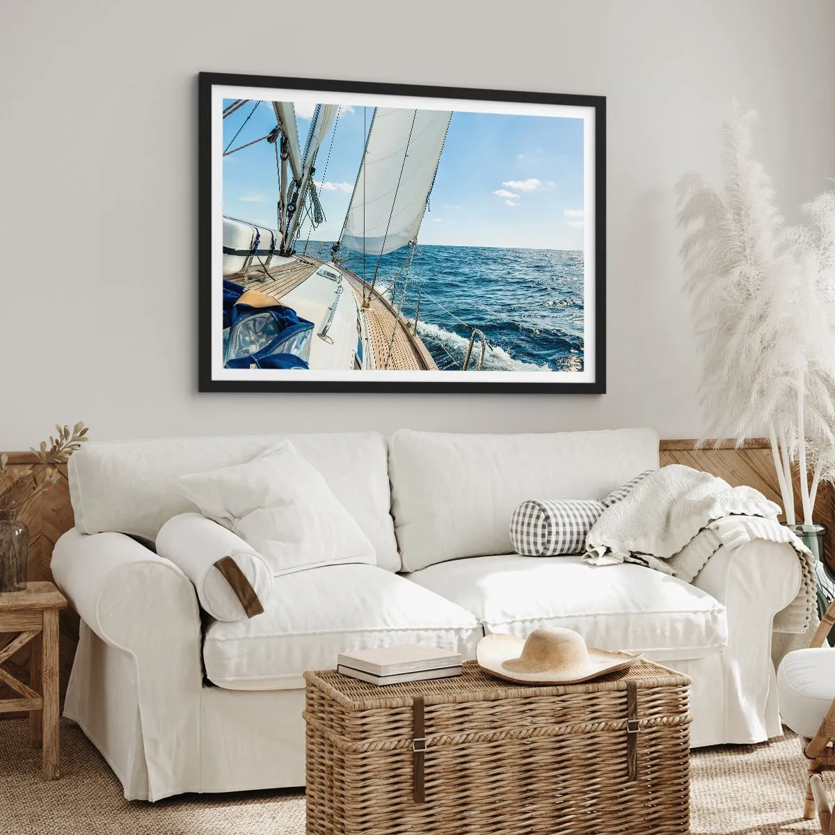 Plagát v čiernom ráme - Ahoj, dobrodružstvo - 70x50 cm