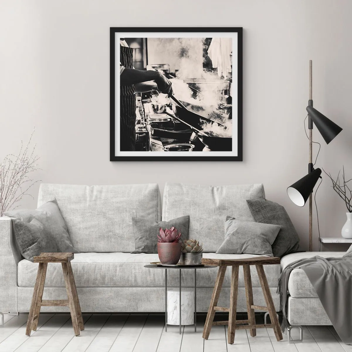 Plagát v čiernom ráme - Alchýmia chutí - 60x60 cm